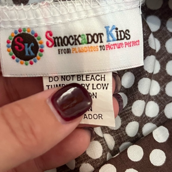 Smockadot kids Smocked Football Polka Dot Dress 24 M - Picture 4 of 5